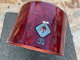 Vintage Tama Superstar Cherry Wine 24" Bass Drum Shell + Badge + Tom Mount