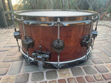 DW Collector's Natural Lacquer Over Redwood Stump 6.5x14 Snare Drum