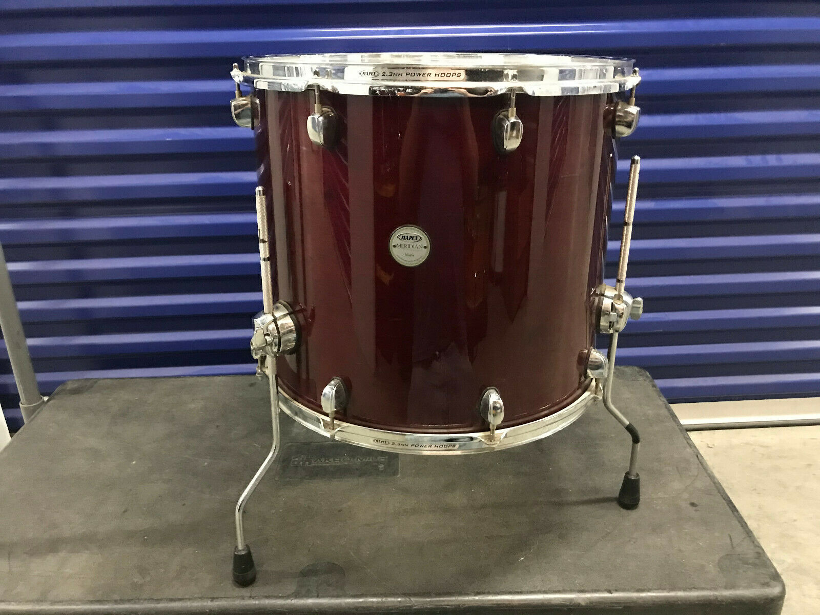 Mapex Meridan Maple 18 x 16 18 diameter Floor Tom Drum Cherry Finish Blakes Drum Shop