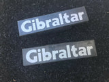 TWO Gibraltar Rectangular Clip-On Logo Name Plate for 1.5" Rack Tubing