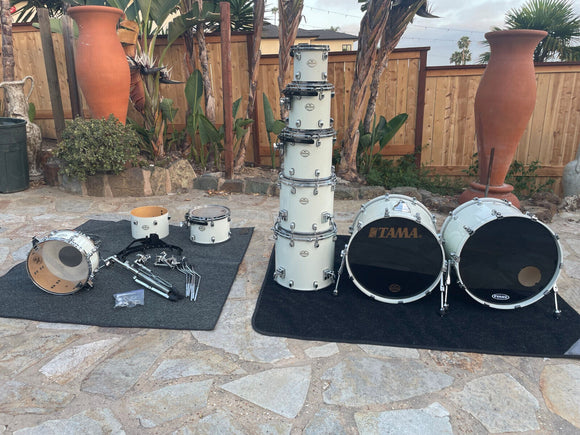 Tama Starclassic Maple White 10pc Double Bass Drum Set kit