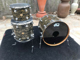 DW Collectors 3 Pc Drum Set kit Black Oyster pearl w/ 24 x 20 Kick
