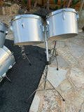 Vintage Tama Swingstar Metallic White 6pc Drum Set kit - EXCELLENT!