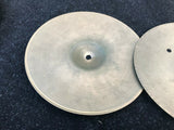 Vintage Zildjian 14" Quick beat 70's Hollow Logo Hihat Drum Cymbals hi hat
