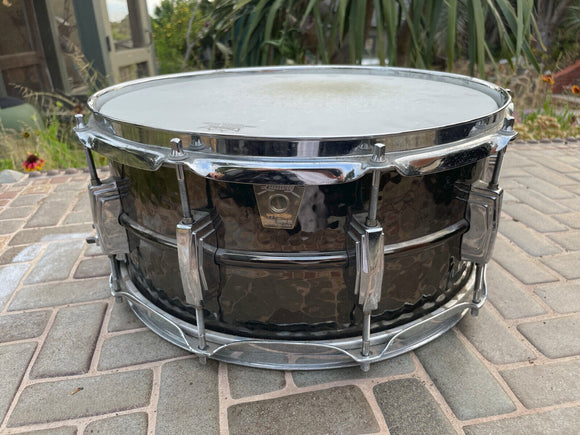 Ludwig LB417K 6.5x14inch Black Beauty Brass Snare Drum, Hammered Shell, Imperial