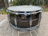 Ludwig LB417K 6.5x14inch Black Beauty Brass Snare Drum, Hammered Shell, Imperial