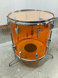 Vintage Ludwig Amber Vistalite 16x16 Floor Tom