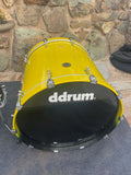 DDrums Dios Maple 5-Piece Yellow Black Fade maple Drum set kit 24x20,8.8.14x12