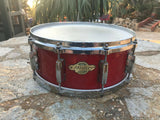 Pearl Masters Maple 14 x 5.5 Snare Drum Red