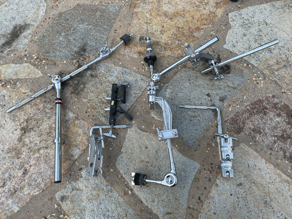 Pearl / Gibraltar Boom / hihat attachment and MISC CLAMPS LOT