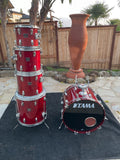 Vintage Tama Superstar Cherry Wine Drum Set Kit !! Looks great!!