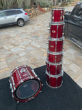 Yamaha Recording Custom Pre Yes Cherry 7pc Drum Set kit 22,8,10,12,13,14,16