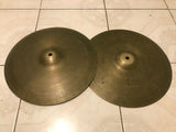 Vintage Zildjian Hi-hat Cymbals bottom with rivet holes  - 14" -1236 / 670 grams