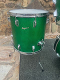 Vintage Rogers PowerTone Londoner Drum Set Green Spakle Power Tone -UPDATED