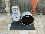 DW Classics 3pc White Glass Glitter Drum Set 24,16,13 + May Mic Heil Microphone!