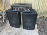 Harbinger M120 120W 4-Channel Compact Portable PA with 12" Speakers