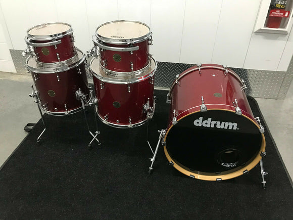 Ddrum  DIOS KELLER SHELL Red Sparkle Laq 5pc Drum Set kit 22x20 bass!!