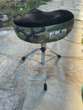 Pork Pie Motorcycle Red Drum Throne - CAMO