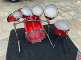 Vintage North Drums 6pc Drum Set kit - Red Finish