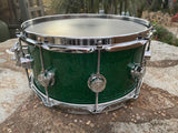 DW Jazz 14 x 6.5 Snare Drum Green Sparkle