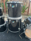 Ludwig Black Cortex 70's 7pc Concert Tom Drum Kit Set