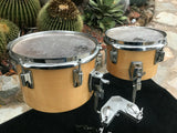 Vintage Tama Superstar 2pc Super Maple Glossy CONCERT TOMS WITH STAND 8" and 10"