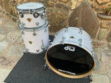 DW Classics 3pc White Glass Glitter Drum Set 24,16,13 + May Mic Heil Microphone!