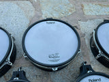 5 Roland pd-125 pd-105 5 PC V Drum Mesh Package BLACK - GOOD