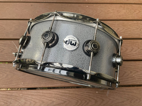 DW Collector's Black Nickel over Brass 6.5x14 -Grey Powder Coat