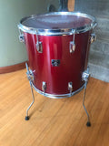 Tama Superstar Candy Apple Red CAR 1980's 16x16 Floor Tom Drum