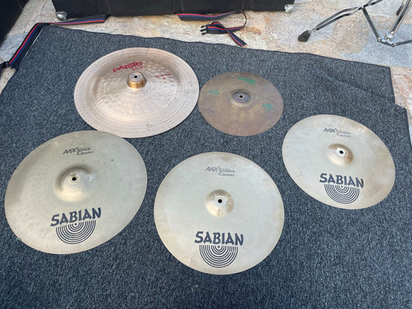 Sabian + Paiste CRACKED DRUM CYMBAL LOT