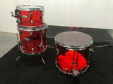 Pearl Crystal Beat Acrylic Bop Drum set 18,12,14 Ruby Red