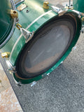 Yamaha Maple Custom 3pc Drum Set Kit Emerald Green