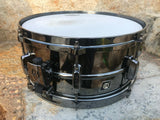TAMA Metalworks Nickel-Plated Black Steel Snare Drum Black 6.5x14