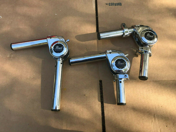 THREE USED Pearl 900 Series Tom Holder with Uni-lock Tilter - Short