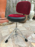 Roc n Soc Drum Throne Seat Chair RED ROUND WITH BACKREST