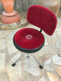 Roc n Soc Drum Throne Seat Chair RED ROUND WITH BACKREST