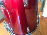 Tama Superstar Candy Apple Red CAR 1980's 16x16 Floor Tom Drum