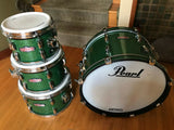 Pearl E pro Tru Trac 4pc Drum Set kit Green Glitter Pad Set w/ Electronic heads