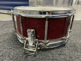 PEARL SNARE Drum  - FREE FLOATING 14X6.5 ACRYLIC RED SPARKLE