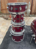 PDP CX Maple 5pc Drum Set kit red lacquer- fair condition - pickup only