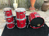 Pearl BLX Birch 6pc SEQUOIA RED LACQ Drum Set kit!!!
