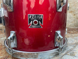 Vintage Tama Superstar Candy Apple Red CAR 1980's 12 x 9  Tom Drum - CUTDOWN