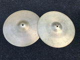 Vintage Zildjian 70's Hollow Logo 14" NEW BEAT hihat hi hat Cymbals