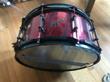 Custom Black and Red Chrome Snare Drum 14 x 6.5