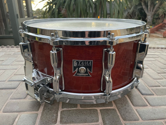 Vintage Tama Superstar 14X6.5 Snare Drum Mahogany Finish - Excellent