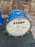 Vintage Tama ImperialStar 3pc Drum Set Kit Blue Metallic 70's 22x14,14x10,16x16