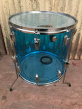 Ludwig Vintage 1970's Blue Color 16 x 16" Vistalite Floor Tom