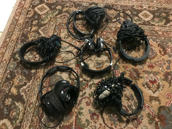 Headphone 6pc Lot Discount Package with Seneheiser, Sony, Samonson, Shure brands
