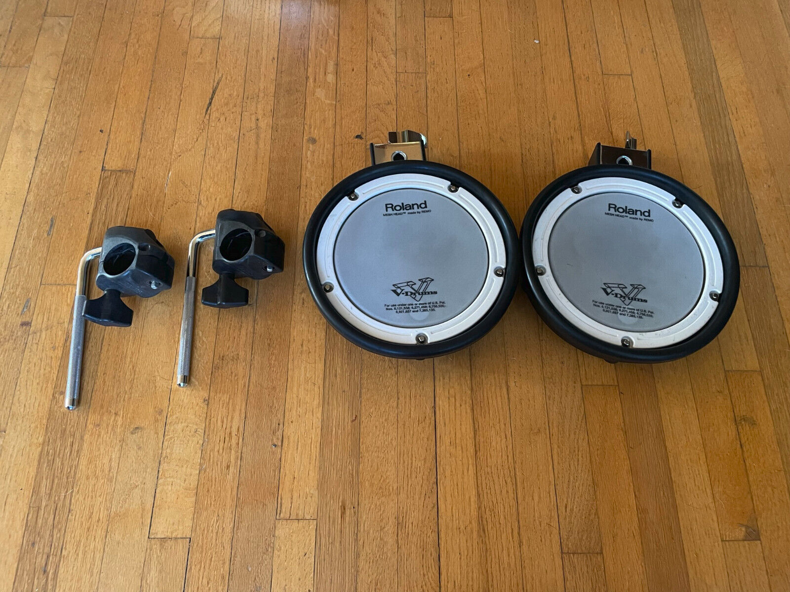 TWO PACK Roland PDX 6 Dual Trigger Mesh Head V Drum Pad PDX6 with Moun Blakes Drum Shop